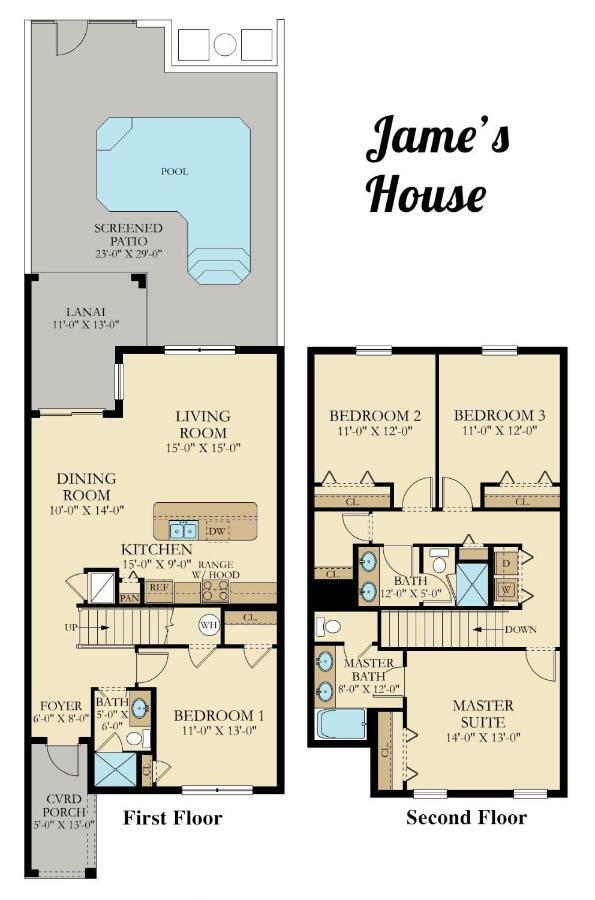 C - New 4 Bedroom Home - 5 Miles To Disney - Free Water Park - Private Pool Kissimmee Exterior photo